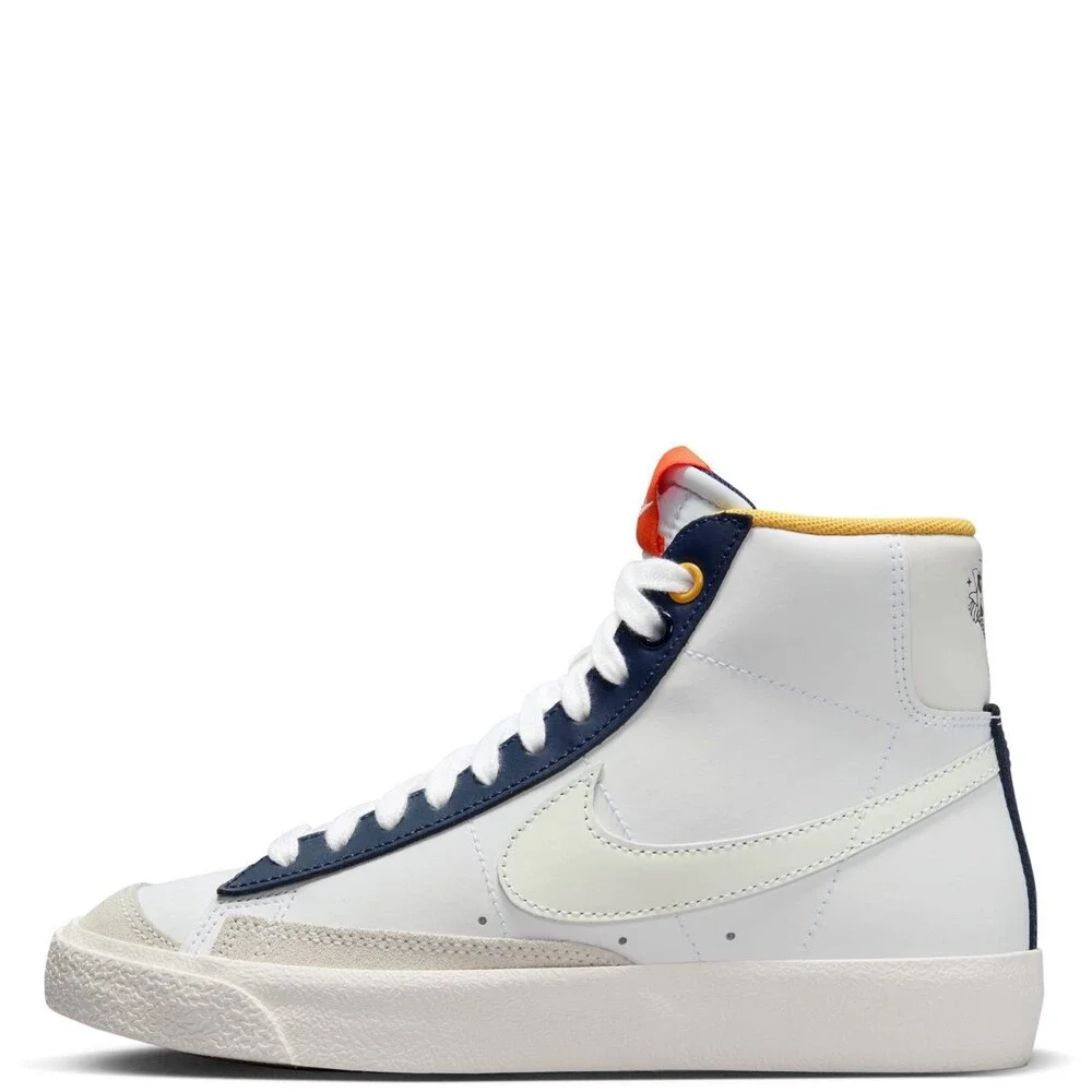 Nike Blazer Mid '77 FN6966-100 Sneaker Kids 7 White Navy Lifestyle Shoes RHS8235 - Picture 10 of 15